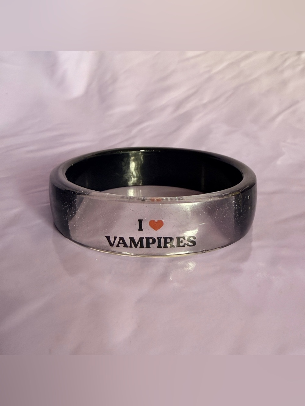 I Love Vampires color block bangle